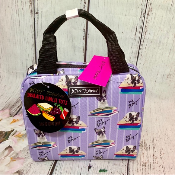 Betsey Johnson Handbags - Betsey Johnson Insulated Lunch Bag French Bull Dog